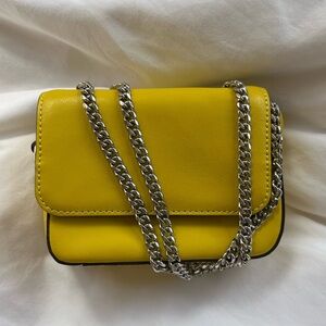 Yellow clutch crossbody bag
